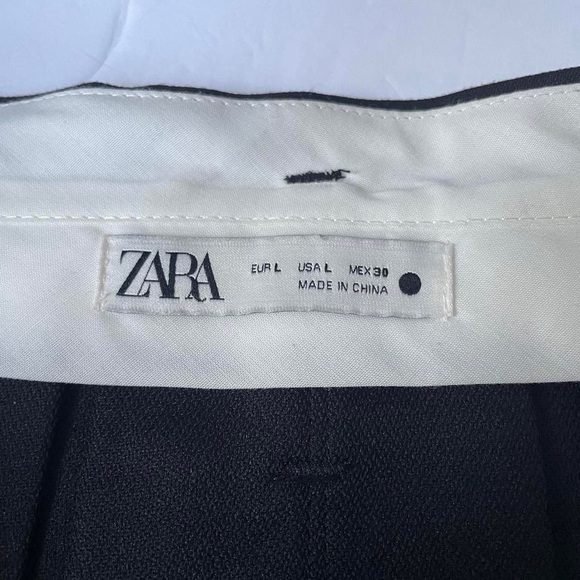 zara black pleated mini skirt size L - Picture 5 of 7